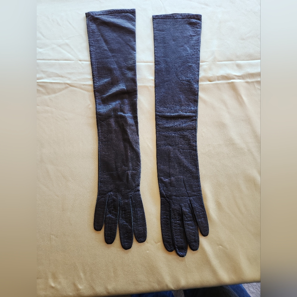 Vintage Carson Pirie Scott Leather Gloves - Women' 19" France silk  lining